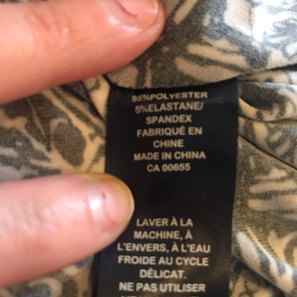 Reitmans White Gray Black pattern Elastic Waistband Midi Skirt size 11 - Picture 6 of 8